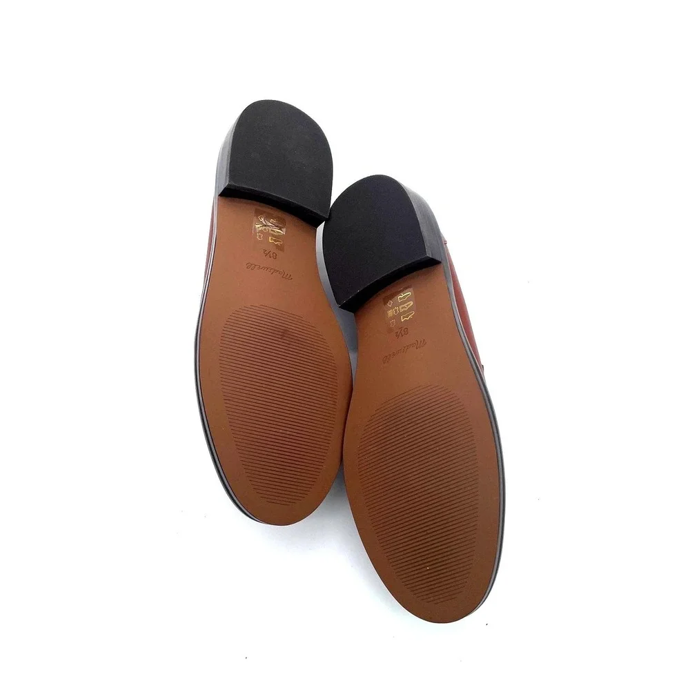 NWOT Madewell Tan 100% Genuine Leather Classic Preppy Academia Loafer 8.5